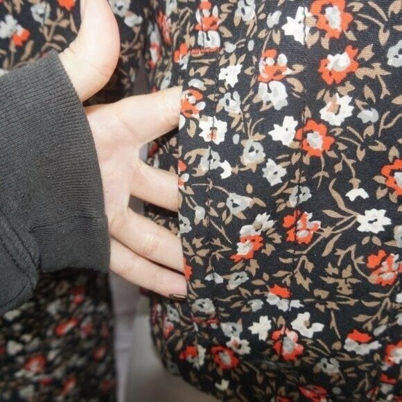 Anthropologie Hei Hei Tinsley Floral Cropped Asymmetrical Zip Moto Jacket 6 - Picture 3 of 11